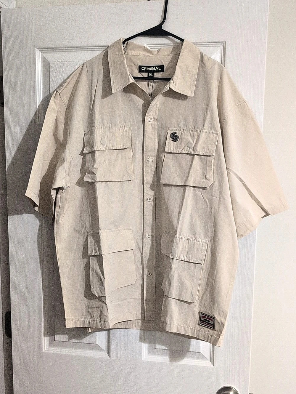 Criminal Damage PSUE25 Utility Shirt in Cream Size 2XL NWT